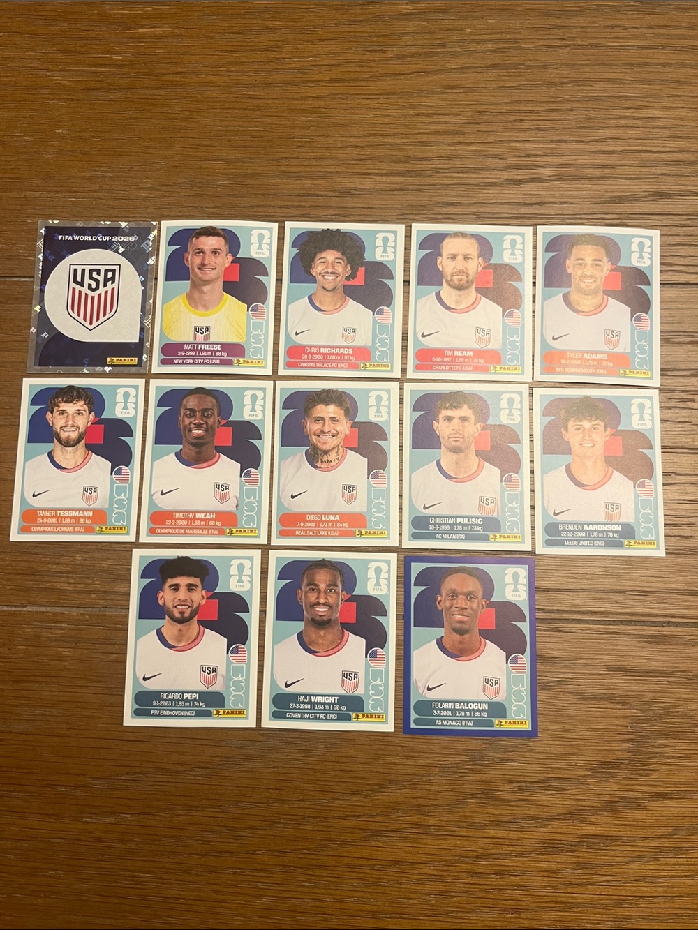 Panini USA Home Design Stickers - White, Blue, Red Accents